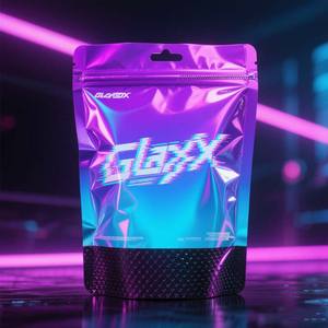 Pochette debout refermable zip-lock en mylar holographique de 16oz avec impression personnalisée emballage d'aliment pour animaux de compagnie anti-odeur au fini mat - Product Image 5