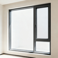 Ventana Abatible de Aluminio Templado con Aislamiento Térmico, Impermeable e Insonorizada, Directo de Fábrica, para Balcón