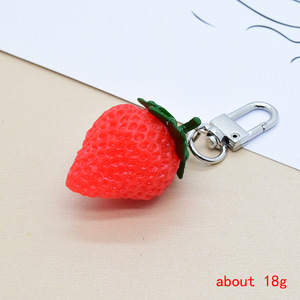 พวงกุญแจเรซิ่นรูปอาหารจำลองสุดสร้างสรรค์ ผลไม้ สตรอว์เบอร์รี อาหารทะเล ซูชิ ของตกแต่งกระเป๋าสุดฮา - Product Image 5