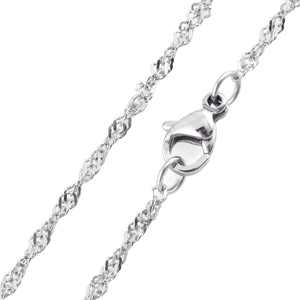 Collier chaîne Singapour en acier inoxydable pour la fabrication de bijoux |   Plusieurs couleurs et tailles disponibles - Product Image 6