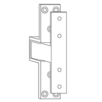 Charnière à pivot de poche en acier inoxydable brossé robuste, haute capacité de charge, quincaillerie dissimulée à montage latéral pour portes lourdes en bois ou en métal