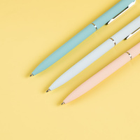 Ensemble de stylos à bille en aluminium de couleur avec logo personnalisé de luxe stylo à graver en métal pastel avec clip pour cadeaux promotionnels