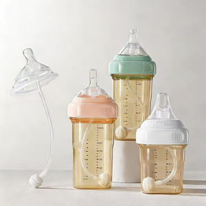 Biberón Cuadrado Anti-Cólicos de Boca Ancha para Recién Nacidos con Tetina Similar a la del Seno, Diseño Anti-Caída, Sin Asas, Material PP - Product Image 3