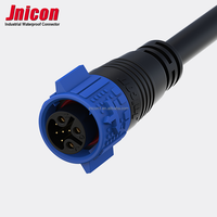 Jnicon 3 + 5 pines de alimentación y señal macho hembra IP67 conector de cable eléctrico impermeable