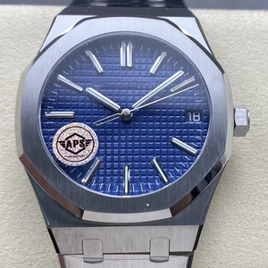 Montre mécanique de luxe pour plongée, qualité supérieure, étanche, 41 mm, mouvement APS 4302, 15510, saphir, Audemars, montre bleue - Product Image 1