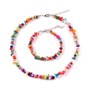 Hawaiian Beach Style Natural Stone Bead Necklace Party Jewelry Multicolor Chunky Design Yiwu Origin - Product Image 3
