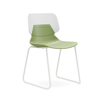 Chaise de formation empilable en plastique PP avec assise épaissie et structure métallique pour bureau, salle de conférence, école, salle polyvalente - Vente en gros