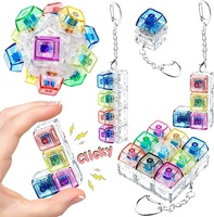 Porte-clés anti-stress en plastique à bouton lumineux, pendentif, jouet de relaxation, breloque de sac, unisexe, vente en gros, personnalisable