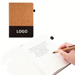 Notebook Eco-Friendly Leather Minimalist <b>A5</b> <b>Diary</b> with UV Printing Elastic Band Fabric Texture for Business Office - Product Image 3