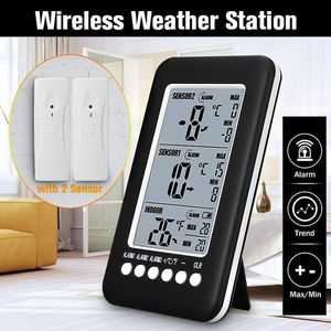 Thermomètre de réfrigérateur sans fil à double canal de haute qualité avec grand écran LCD aimant d'alarme sonore pour congélateur cuisine maison - Product Image 2