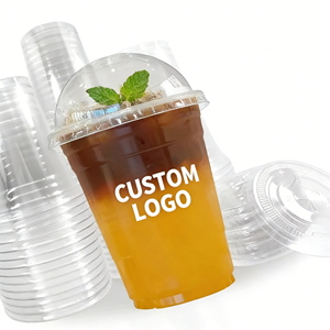Gobelets en plastique PET transparents à double paroi de 20 oz (90 mm) en forme de U avec couvercles et assiettes pour événements festifs - Product Image 5