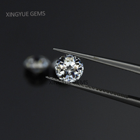 Diamant synthétique de couleur D presque sans défaut, 6,5 mm, forme ronde, coupe JUBILEE, pierre en moissanite