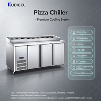 Réfrigérateur sous comptoir pour restaurant, pizza, sandwichs, salades, refroidissement numérique, 3 portes