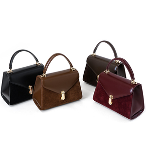 제조 업체 사용자 정의 OEM 레이디 빈티지 럭셔리 디자인 핸드백 하이 퀄리티 스웨이드 정품 가죽 겨드랑이 여성용 어깨 가방 - Product Image 4