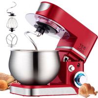 Batteur sur socle multifonction 3 en 1 ODM 1000W, couple élevé, 6 vitesses réglables, bol en acier inoxydable 5L, tête inclinable, pour boulangerie à domicile