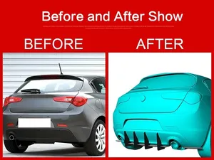 ลิ้นกันชนหลังรถยนต์สำหรับ Alfa Romeo 2011-2015 ดิฟฟิวเซอร์ สปอยเลอร์ แผ่นป้องกันด้านล่าง ชุดแต่ง BodyKit อุปกรณ์เสริม - Product Image 2