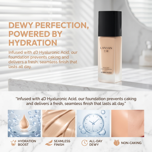 Base de <span class=keywords><strong>Maquillaje</strong></span> Líquida Vegana de Larga Duración y Alta Calidad, 24H, Cobertura Total, Mate, Cosméticos de Marca Privada - Product Image 3