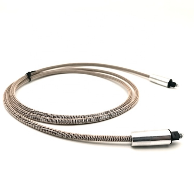 RTC Hifi Digital Optical Audio Cable Toslink to Toslink(S/PDIF) Gold Plated with Zn Metal Shell 2M/6ft Optical Toslink Cable
