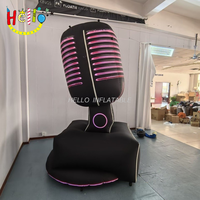 Modèle de microphone gonflable géant, réplique de micro vintage rétro pour la décoration de scène de festival de musique