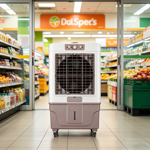 Refroidisseur d'air à eau 40L 2000-3999 CFM 120W Classe A avec télécommande universelle pour poulailler et garage 1. Refroidissement haute efficacité - Product Image 2