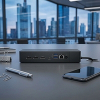 WD19S USB-C Dockingstation mit 180W Adapter 10-Port 2.0 LAN-Anschluss