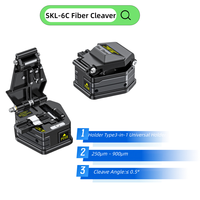 Fiber Optic Tool Kit Optical Power Meter (-70~+10dBm)SKL-6C Cleaver 10mW VFL Fiber Stripper CFS-3 for FTTH Installation Tools