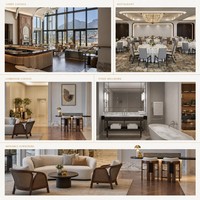 Ensemble de meubles de chambre d'hôtel pour le marché américain, design moderne personnalisé, mobilier de chambre d'hôtel de luxe, fournisseur 5 étoiles, vente en gros