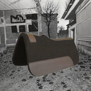 Sudadero Occidental Contorneado Cornovo con Forro de Fieltro de Lana 100% y Exterior de Cuero Vacuno para Caballos - Product Image 3