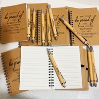 Mini carnet de planification en spirale inspirant avec stylo à bille, couverture en papier, 50 feuilles, 14x10 cm, pour cadeau d'appréciation des employés