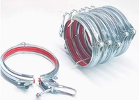 Collier de serrage en acier galvanisé de 100 mm avec joint en caoutchouc, collier métallique hermétique pour conduits modulaires
