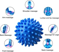BSTAR Umweltfreundlicher Wasserdichter Leichter 9-Farben Ganzkörper-Muskelentspannungs-Tiefengewebe-Yoga-Massageball 6,5cm 6,8cm