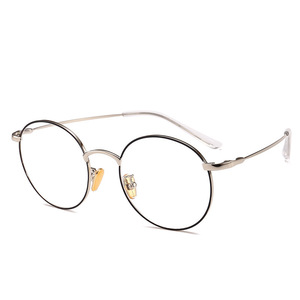 Round Full Rim <b>Eyeglasses</b> <b>Frame</b> 77507 Anti Blue Light Lightweight Unisex Metal Optical Glasses - Product Image 3