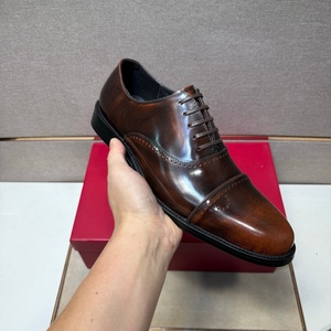 Zapatos Oxford de Cordones para Hombre, Estilo Británico Retro, Casuales de Negocios, de Cuero Genuino, Antideslizantes y Flexibles - Product Image 6