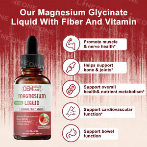 Magnezyum glisinat sıvı, yüksek emilim magnezyum sıvı damla Bromelain, B6 vitamini, C, D, çinko, magnezyum takviyesi - Product Image 3