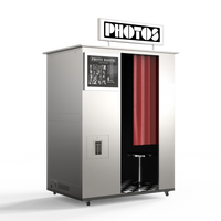 Cabina de Fotos de Estilo Comercial con Impresora Rápida, Cámara DSLR, Cabina de Selfies Interactiva
