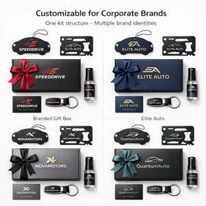 Kit <span class=keywords><strong>de</strong></span> Regalo Corporativo Automotriz con Llavero Personalizado, Ambientador y Caja <span class=keywords><strong>de</strong></span> Regalo para Clientes Empresariales - Product Image 3