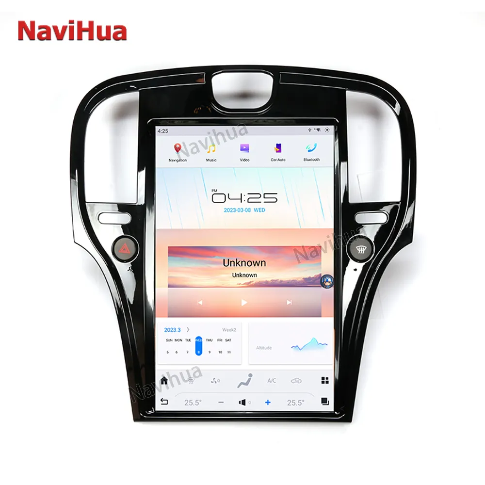 NaviHua yeni varış Android araba radyo 14.4 inç dokunmatik ekran Chrysler 300C araç DVD oynatıcı-2015 için 2020 oyuncu otomotiv GPS navigasyon