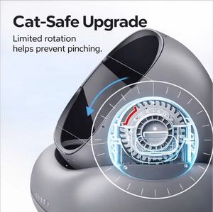 Bac à litière pour chat électrique automatique autonettoyant 65L PP+ABS+POM, nettoyage facile, surveillance intelligente avec WIFI 2.4G et contrôle des odeurs - Product Image 4