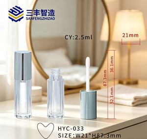 High Quality Mini Rose Golden Screw Cap <b>Lip</b> Gloss Cosmetic <b>Lip</b> Glaze Sample Trial Packaging - Product Image 1