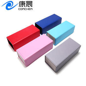 Étui à lunettes rectangulaire pliable élégant 8-8,9 pouces en cuir artificiel et velours PU Été 2024 FC041 - Product Image 3