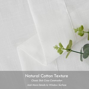 Bon marché Rouleau de tissu transparent en faux lin pour rideaux en voile de salon Fenêtre de maison de luxe - Product Image 4