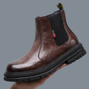 <span class=keywords><strong>Botas</strong></span> nuevas <span class=keywords><strong>Botas</strong></span> <span class=keywords><strong>de</strong></span> trabajo <span class=keywords><strong>de</strong></span> <span class=keywords><strong>moda</strong></span> <span class=keywords><strong>de</strong></span> cuero para <span class=keywords><strong>hombre</strong></span> <span class=keywords><strong>Botas</strong></span> <span class=keywords><strong>de</strong></span> <span class=keywords><strong>hombre</strong></span> Chelsea <span class=keywords><strong>de</strong></span> fondo grueso Retro - Product Image 1