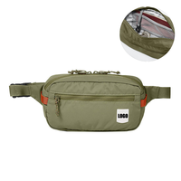 Sac banane en nylon personnalisé unisexe sac banane en polyester mince et décontracté avec fermeture à glissière sac banane étanche