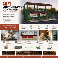 Conteneur de café modulaire pliable avec murs en panneaux sandwich en acier, design moderne pour utilisation en restaurant