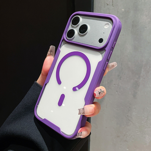 เคสโทรศัพท์แบบใสผสมผสาน สำหรับ iPhone 18 17 Air 16E 15 14 Plus 13 Pro Max  วัสดุอะคริลิกแข็ง ป้องกันอย่างดี พร้อมแม่เหล็ก - Product Image 4