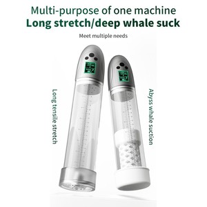 <b>Men's</b> Visual LCD 5-stage Suction 9-stop Shock <b>Vibrating</b> Training Cup Masturbator Adult Sex Toy Cross-border - Product Image 5