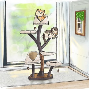 Factory Direct <strong>Large</strong> Wood Flower <strong>Cat</strong> <strong>Climbing</strong> Rack Integrated <strong>Tree</strong> and Nest for Household <strong>Cats</strong> Carton Packing - Product Image 2