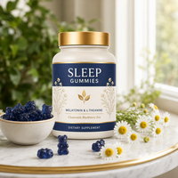 Gummies naturelles pour le sommeil en marque blanche pour adultes – Complément d'aide au sommeil sans sucre avec GABA et magnésium