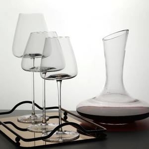 Ensemble de verres à vin en cristal à fond plat faits à la main Jinbaijia, forme conique, flûte à champagne, gobelet à vin rouge pour hôtel - Product Image 3