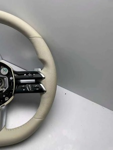 Volante de Cuero Premium para Mercedes-Benz W205 C300 C63 W213 E 300 W22 2 S 500 X2 53 GLC 300 C2 53 <span class=keywords><strong>G</strong></span> LC43 <span class=keywords><strong>A205</strong></span> C205 Beige - Product Image 4